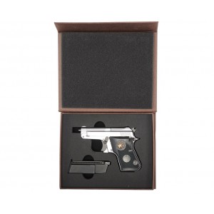 Страйкбольный пистолет WE Beretta 950 Jetfire хром, металл WE-CT002-SV-WE950